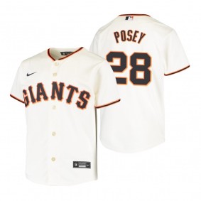 Youth San Francisco Giants Buster Posey Nike Cream Replica Home Jersey