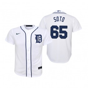 Youth Detroit Tigers Gregory Soto Nike White Replica Home Jersey