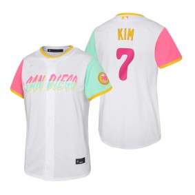 Youth San Diego Padres Ha-Seong Kim White 2022 City Connect Replica Jersey