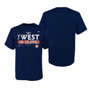 Youth Houston Astros Navy 2022 AL West Division Champions Locker Room T-Shirt