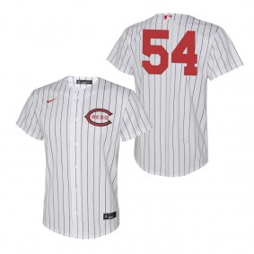 Youth Reds Hunter Strickland White 2022 Field of Dreams Replica Jersey