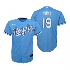 Youth Kansas City Royals JaCoby Jones Nike Light Blue Replica Jersey