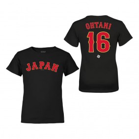 Youth Japan Baseball Shohei Ohtani LEGENDS Black 2023 World Baseball Classic Name & Number T-Shirt