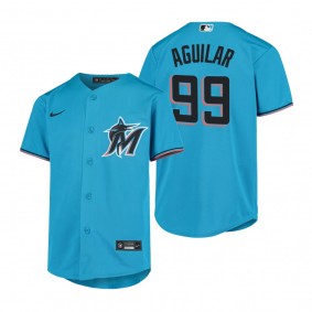 Youth Miami Marlins Jesus Aguilar Nike Blue Replica Jersey