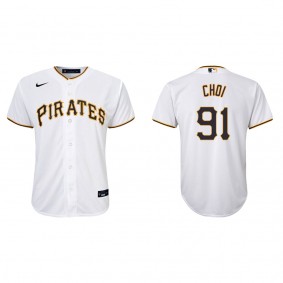 Youth Pittsburgh Pirates Ji-Man Choi White Replica Home Jersey