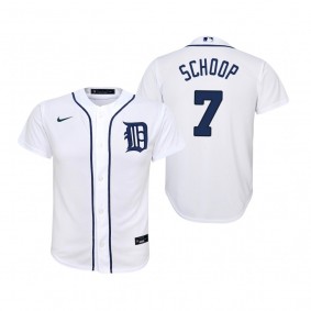 Youth Detroit Tigers Jonathan Schoop Nike White Replica Home Jersey