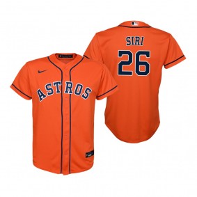 Youth Houston Astros Jose Siri Nike Orange Replica Alternate Jersey
