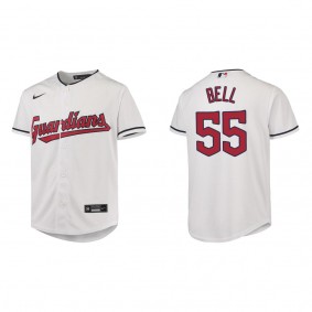 Youth Cleveland Guardians Josh Bell White Replica Jersey