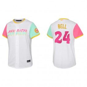 Youth Padres Josh Bell White 2022 City Connect Replica Jersey