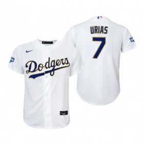 Youth Dodgers Julio Urias White Gold 2021 Gold Program Replica Jersey