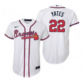 Youth Atlanta Braves Kirby Yates Nike White Replica Home Jersey