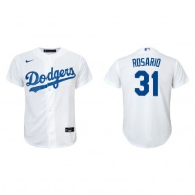 Youth Los Angeles Dodgers Amed Rosario White Replica Home Jersey