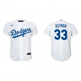Youth James Outman Los Angeles Dodgers White Replica Home Jersey