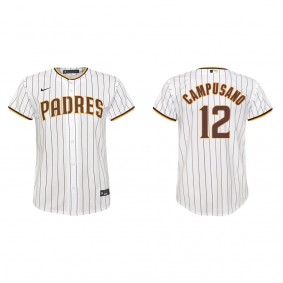 Youth Padres Luis Campusano White Replica Home Jersey