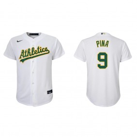 Youth Oakland Athletics Manny Pina White Replica Home Jersey