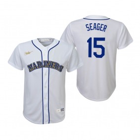 Youth Seattle Mariners Kyle Seager Nike White Cooperstown Collection Home Jersey