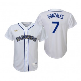 Youth Seattle Mariners Marco Gonzales Nike White Cooperstown Collection Home Jersey