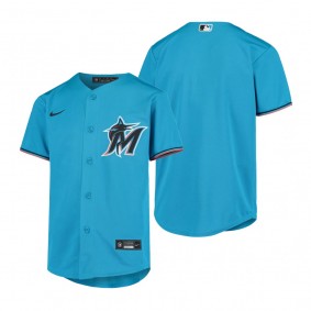 Youth Miami Marlins Nike Blue Replica Jersey