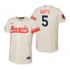 Youth Los Angeles Angels Matt Duffy Nike Cream 2022 City Connect Replica Jersey