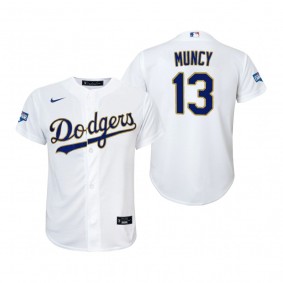 Youth Dodgers Max Muncy White Gold 2021 Gold Program Replica Jersey
