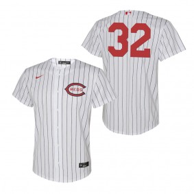 Youth Reds Max Schrock White 2022 Field of Dreams Replica Jersey