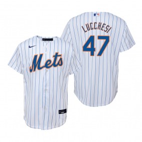 Youth New York Mets Joey Lucchesi Nike White Replica Home Jersey