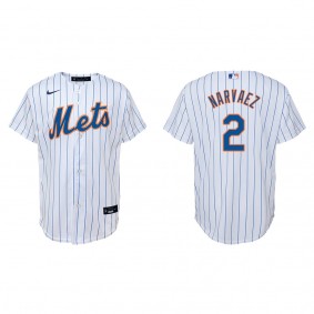 Youth Omar Narvaez New York Mets White Replica Home Jersey