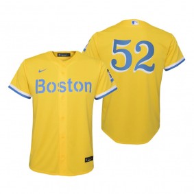 Youth Boston Red Sox Michael Wacha Nike Gold Light Blue 2021 City Connect Replica Jersey