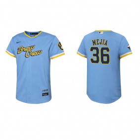 Youth J.C. Mejia Milwaukee Brewers Powder Blue City Connect Replica Jersey