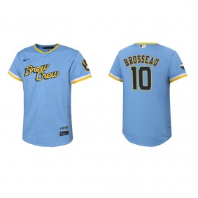 Youth Mike Brosseau Milwaukee Brewers Powder Blue City Connect Replica Jersey