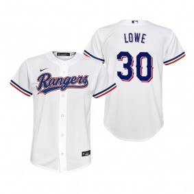 Youth Texas Rangers Nathaniel Lowe Nike White Replica Home Jersey