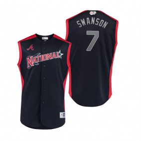 Youth National League Braves Dansby Swanson Navy 2019 MLB All-Star Game Jersey
