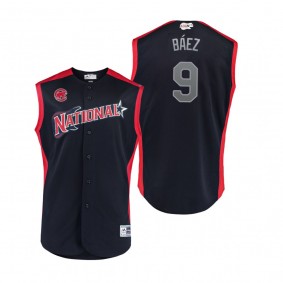 Youth National League Cubs Javier Baez Navy 2019 MLB All-Star Game Jersey