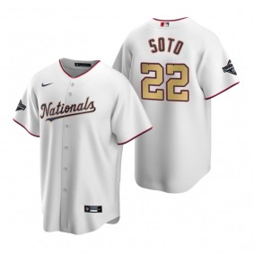 Youth Nationals Juan Soto White Gold 2020 Gold Program Replica Jersey