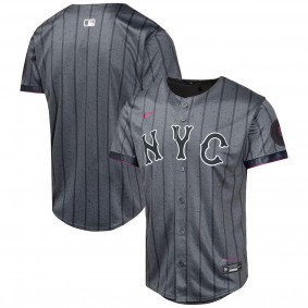 Youth New York Mets Graphite 2024 City Connect Limited Jersey