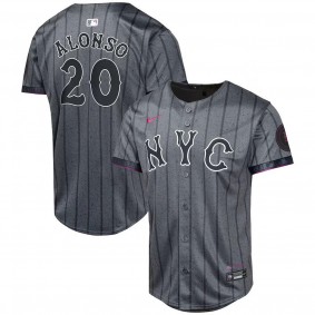 Youth New York Mets Pete Alonso Graphite 2024 City Connect Limited Player Jersey