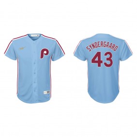 Youth Phillies Noah Syndergaard Light Blue Cooperstown Collection Jersey