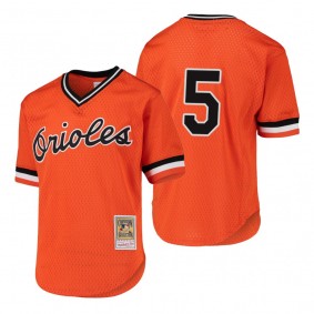 Youth Brooks Robinson Baltimore Orioles Orange Cooperstown Collection Mesh Batting Practice Jersey