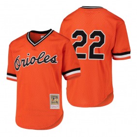 Youth Jim Palmer Baltimore Orioles Orange Cooperstown Collection Mesh Batting Practice Jersey