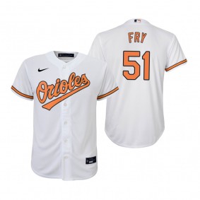 Youth Baltimore Orioles Paul Fry Nike White Replica Home Jersey