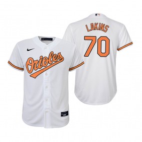 Youth Baltimore Orioles Travis Lakins Nike White Replica Home Jersey