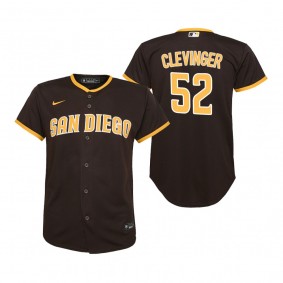 Youth San Diego Padres Mike Clevinger Nike Brown Replica Road Player Jersey