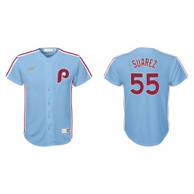 Youth Ranger Suarez Philadelphia Phillies Light Blue Cooperstown Collection Jersey