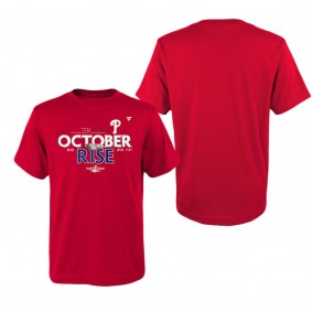 Youth Philadelphia Phillies Red 2022 Postseason Locker Room T-Shirt