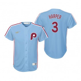 Youth Philadelphia Phillies Bryce Harper Nike Light Blue Cooperstown Collection Road Jersey