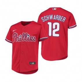 Youth Philadelphia Phillies Kyle Schwarber Nike Red Replica Jersey
