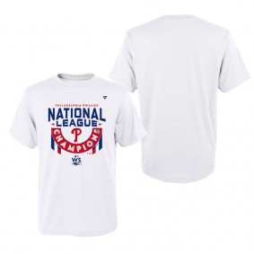 Youth Philadelphia Phillies White 2022 National League Champions Locker Room T-Shirt