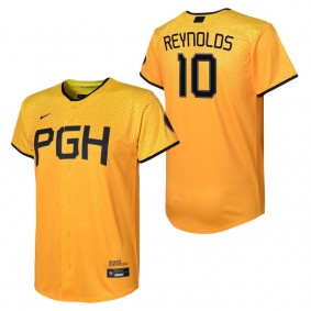 Youth Pittsburgh Pirates Bryan Reynolds Gold 2023 City Connect Replica Player Jersey