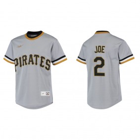 Youth Pittsburgh Pirates Connor Joe Gray Cooperstown Collection Jersey