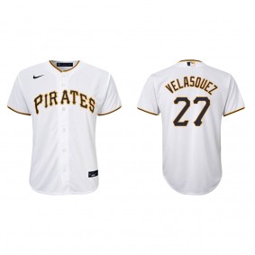 Youth Vince Velasquez Pittsburgh Pirates White Replica Home Jersey